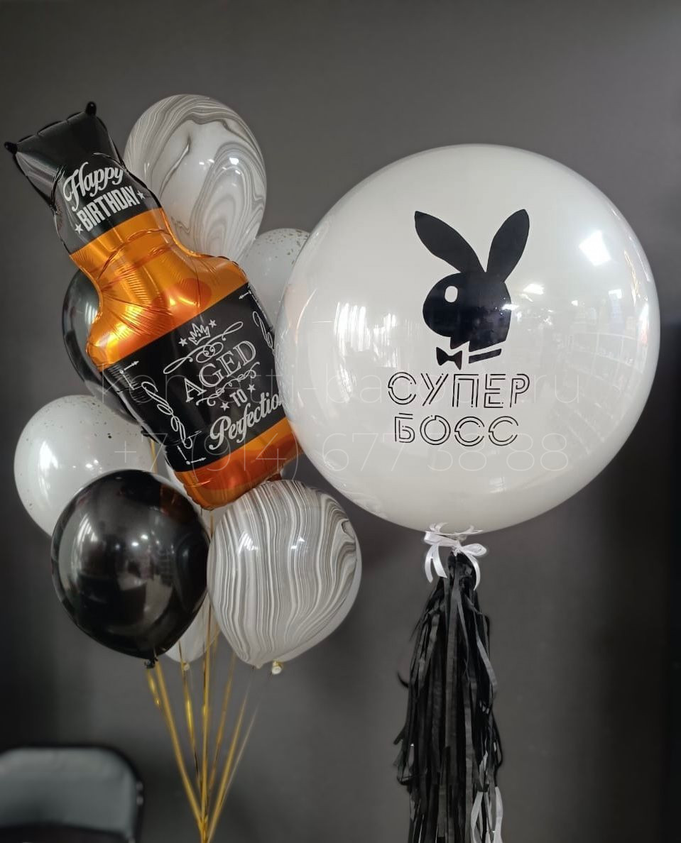Композиция из гелиевых шаров для руководителя